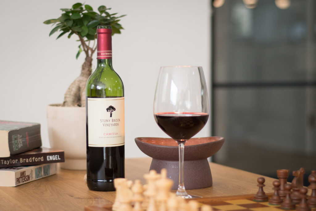 enjoy the music with some wine